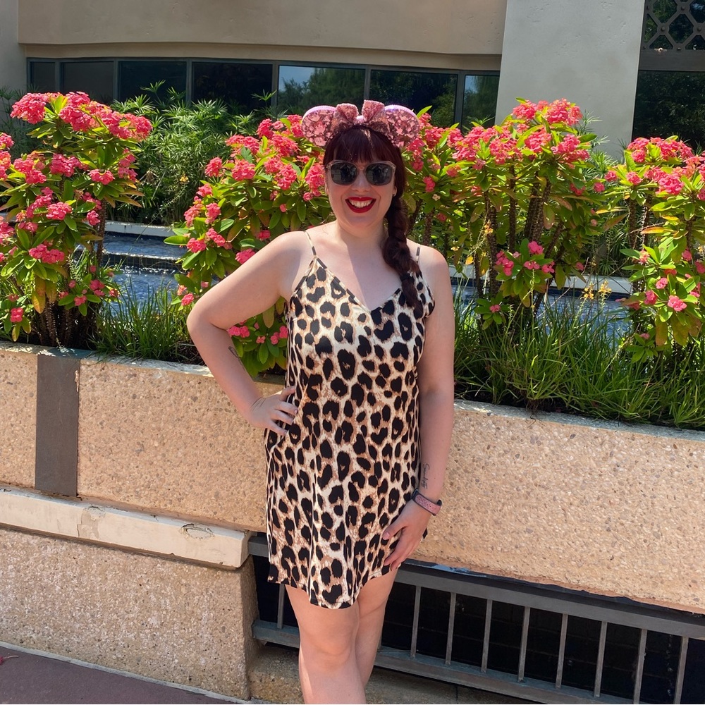 SHEIN Leopard Slip Dress